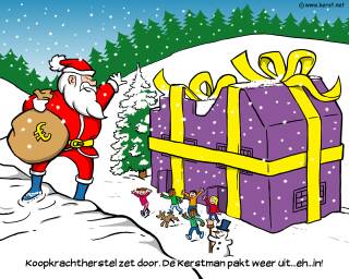 download kerstman pakt in uit desktop achtergrond (520 KB) - 1024 x 768 pixels